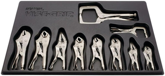 Grip Étau 1078TRAY 10 complet Grip étau dans une boîte à outils Plateau de rangement