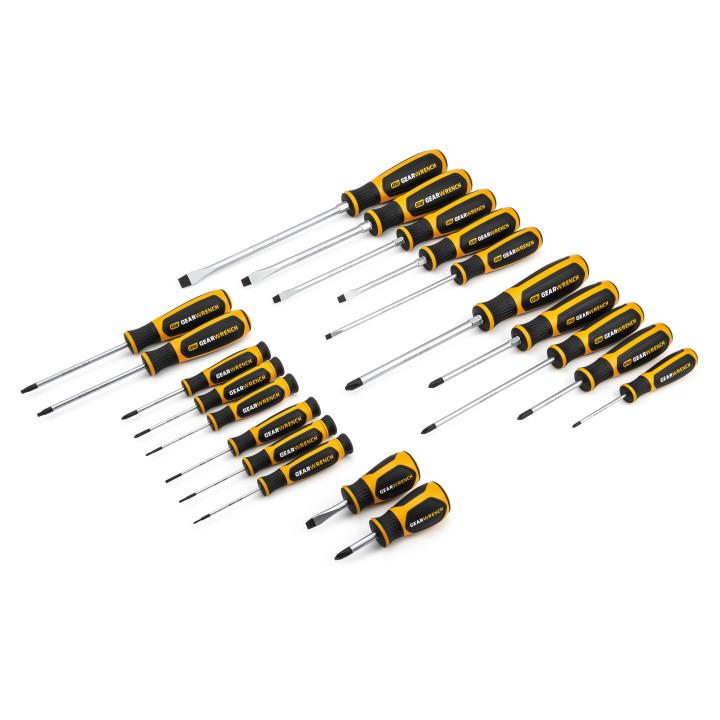 GEARWRENCH Ensemble de tournevis à double matériau Phillips/fente/Torx 20 pièces - 80066H